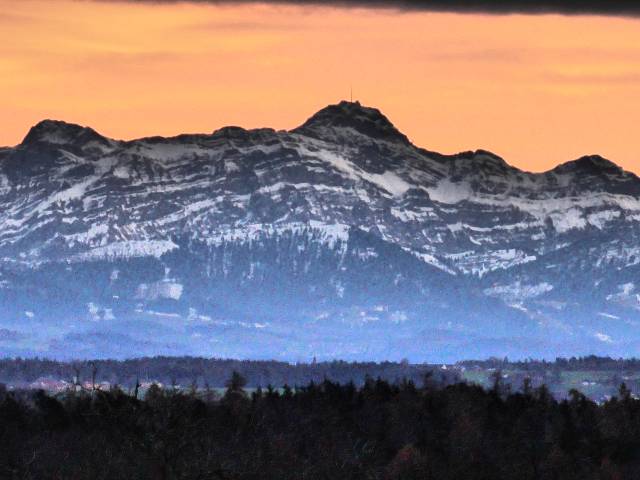 Sonnenuntergang  Bergsicht