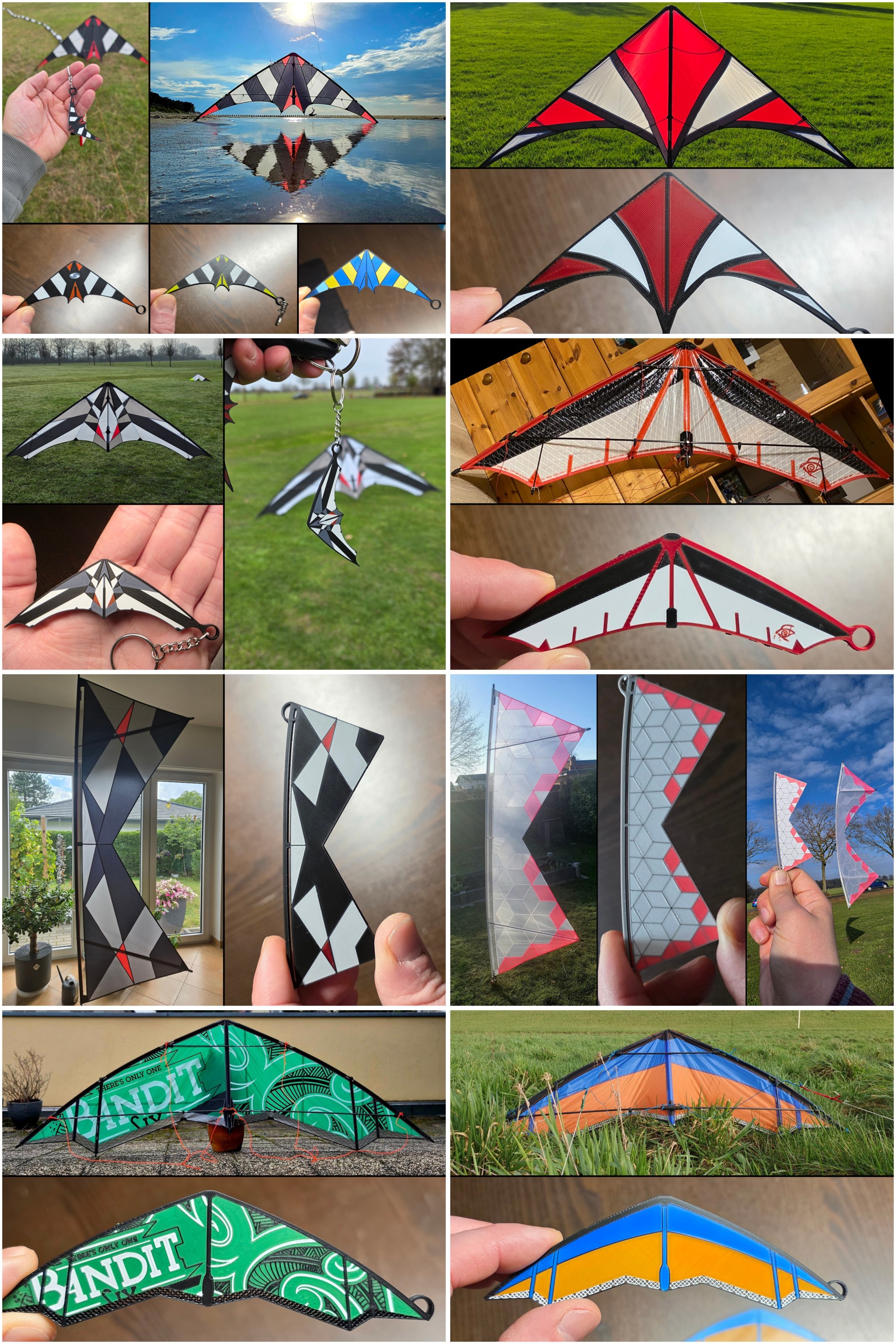 Kite Schlüsselanhänger aus dem 3D-Drucker