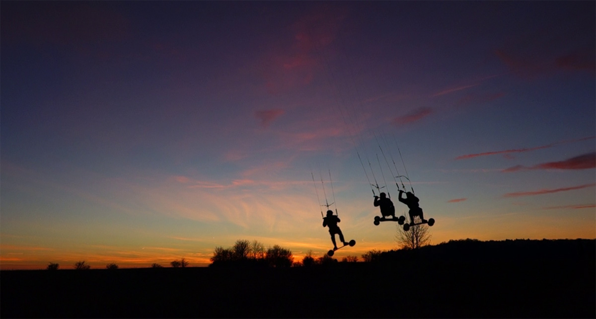 Sprung zum Sonnenuntergang