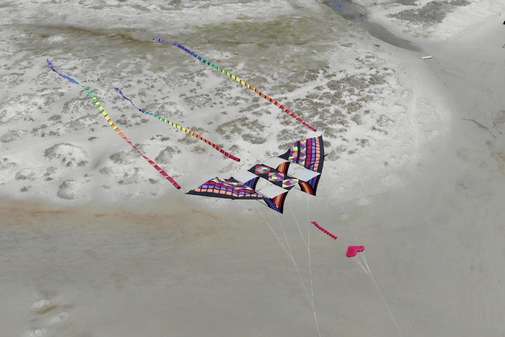 Swept Wing Double Box Delta Kite - Mayan Rainbow