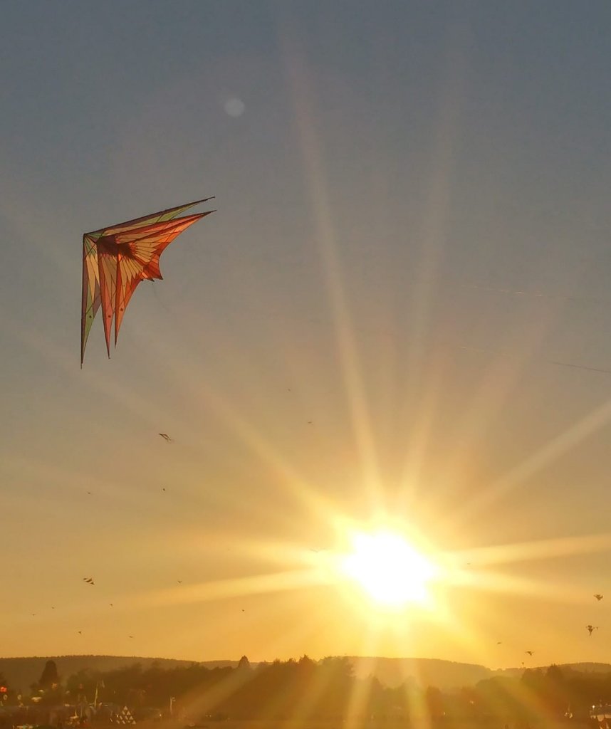 Stückwark Gespann im Sonnenuntergang
