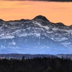 Sonnenuntergang Bergsicht