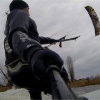 Kitesurfen auf dem Binnensee